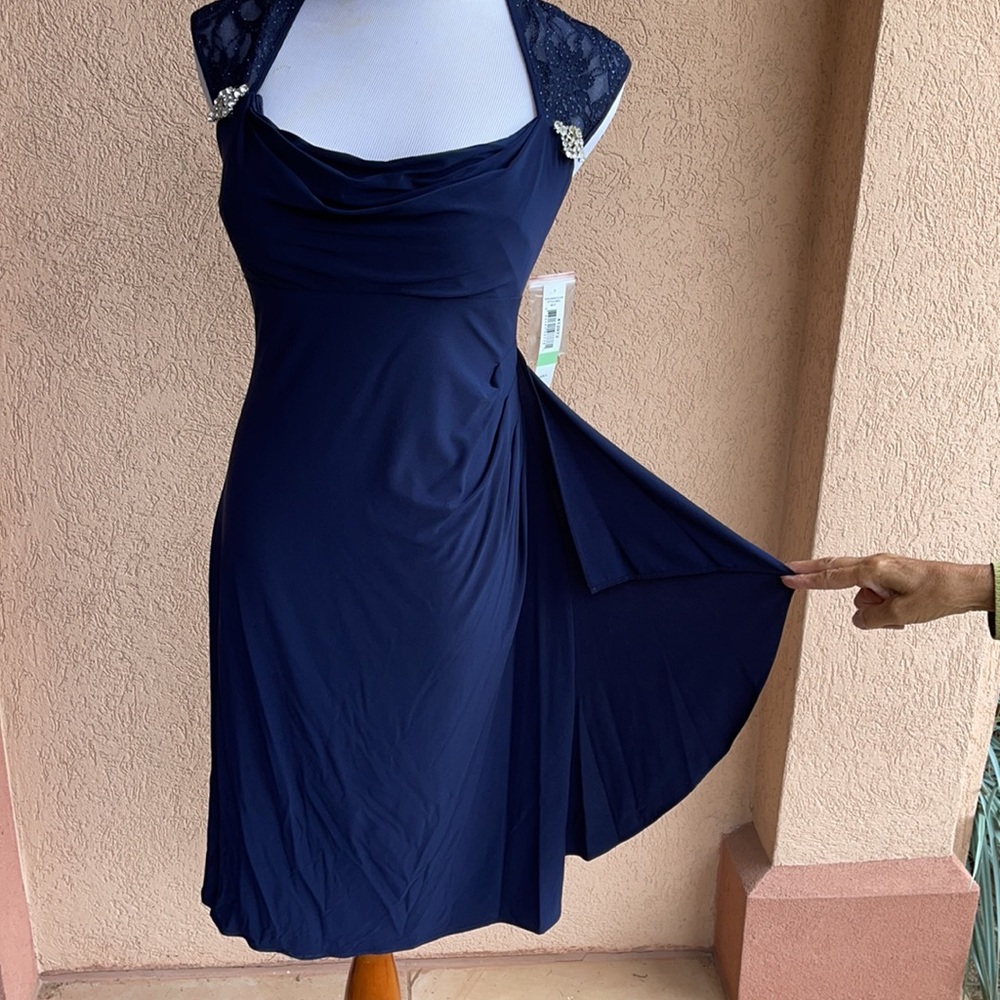 Navy Blue Evening Dress